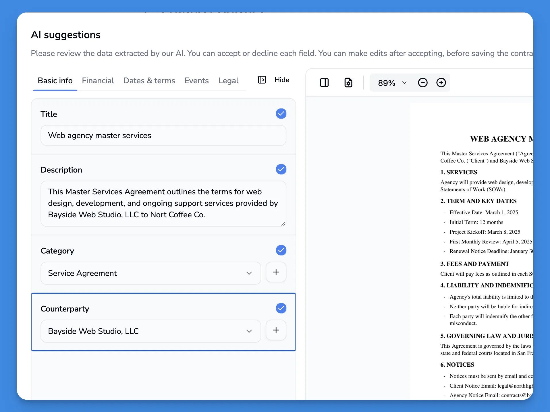 Contracko Feature