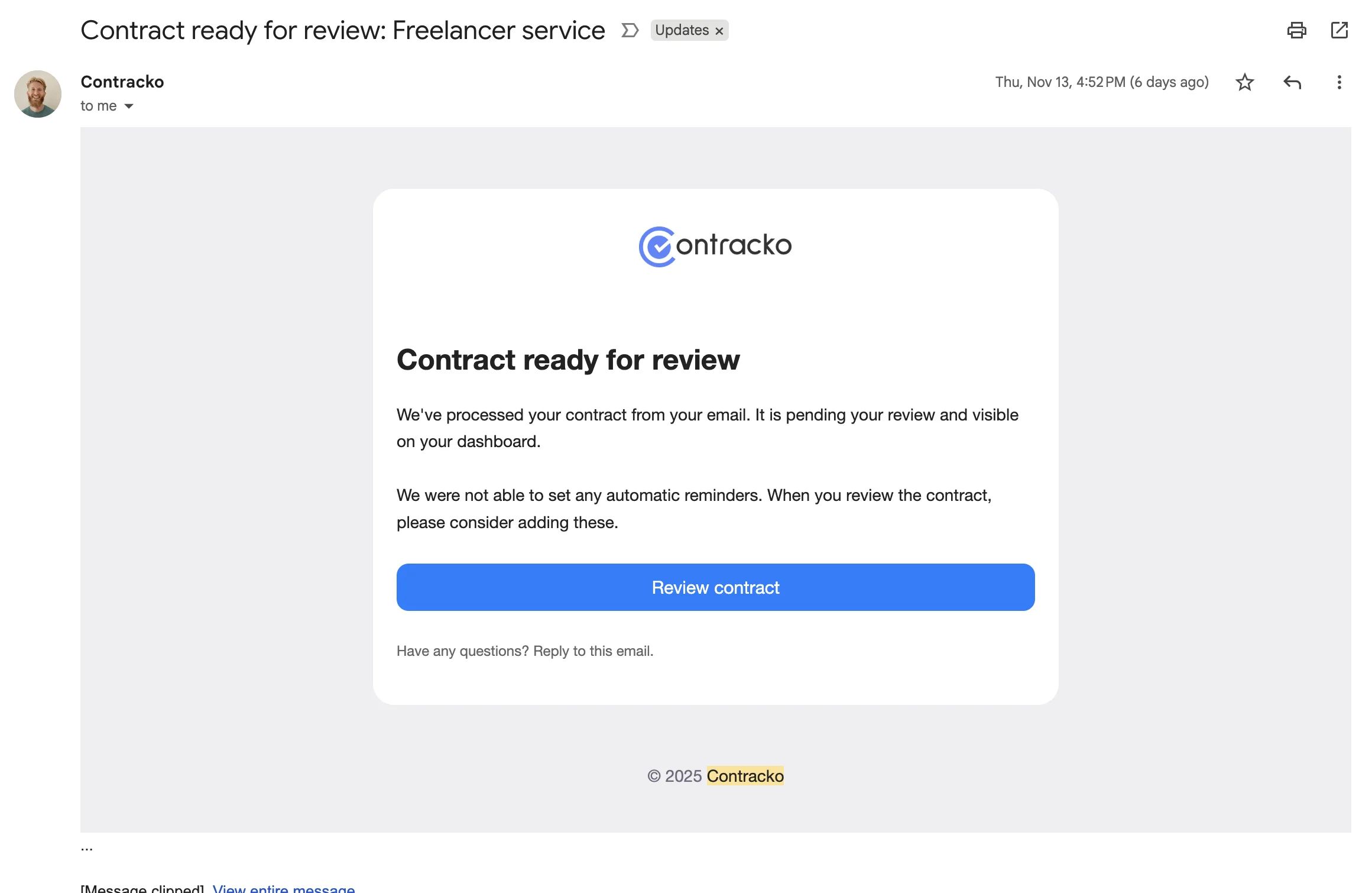 Contracko Feature