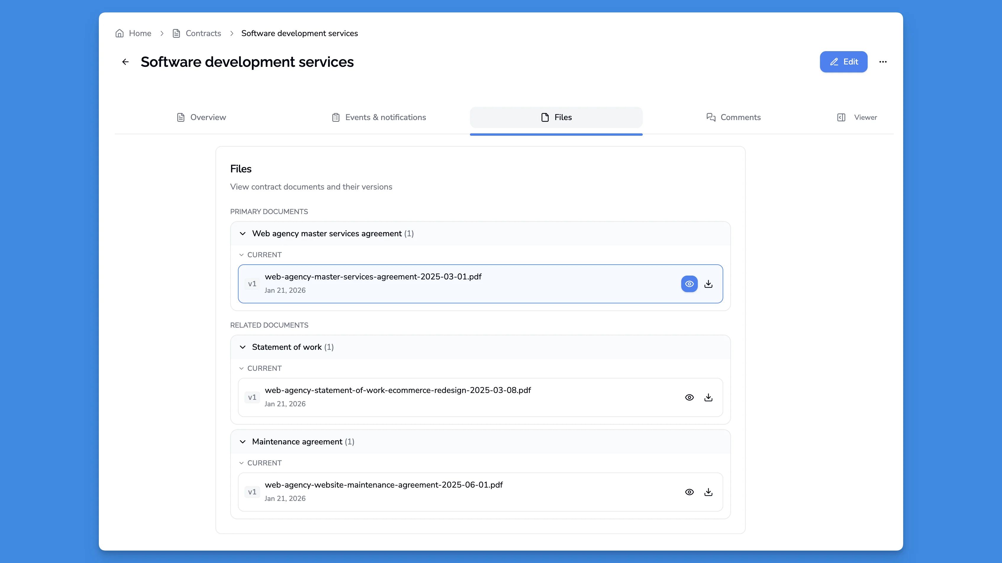 Dashboard screenshot
