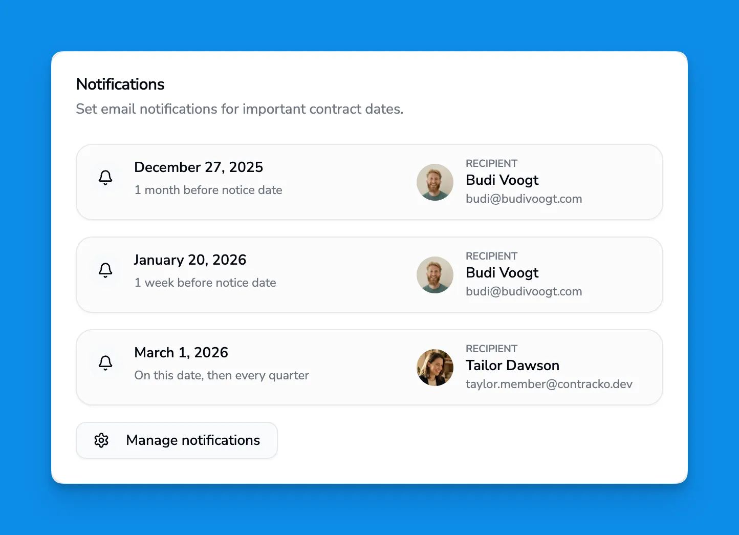 Contracko Feature